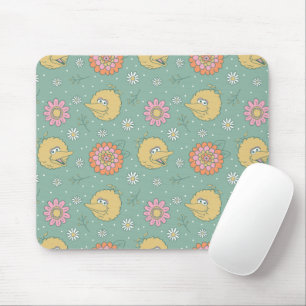 Mousepad Pássaro Grande Padrão Floral Vibrações Boas