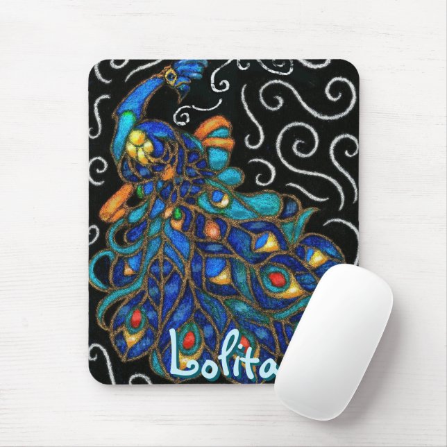 Mousepad Pássaro Pêssego Pêssego Quimico Personalizado (Com mouse)