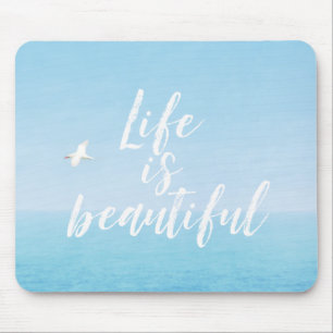 Mousepad Pássaro que voa sobre o oceano em Havaí inspirad