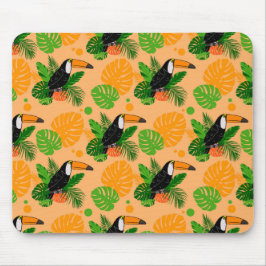 Mousepad Pássaro Tátil Tropical Padrão sem costura