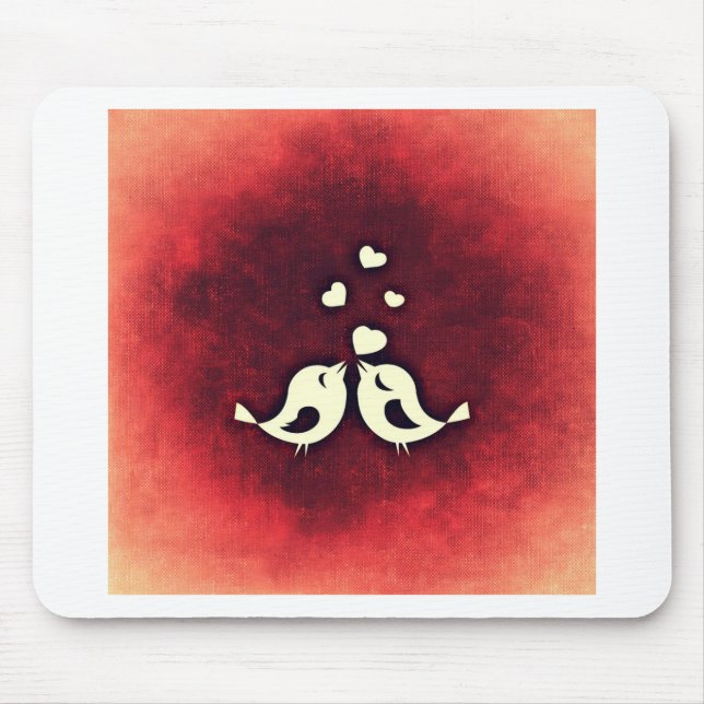 Mousepad Pássaros apaixonados (Frente)