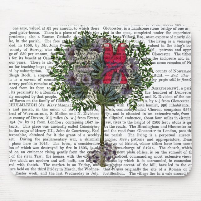 Mousepad Pássaros do Amor em uma Árvore (Frente)