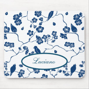 Mousepad Pássaros e Florais Toilosos Contemporâneos