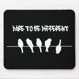 Mousepad Pássaros em um fio - ouse ser diferente (o preto)