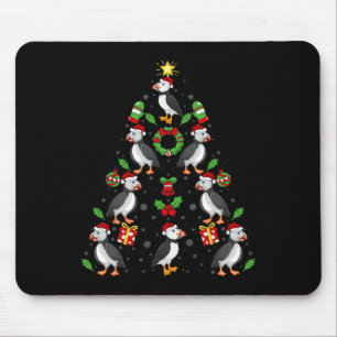 Mousepad Pássaros Papagaios Iluminação de Natal Árvore Papa