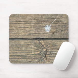 Mousepad Pássaros Pingando Patilhos Em Madeira Atingida