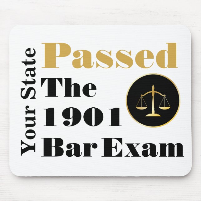 Mousepad Passed the Bar Exam (Customize State and Year) (Frente)