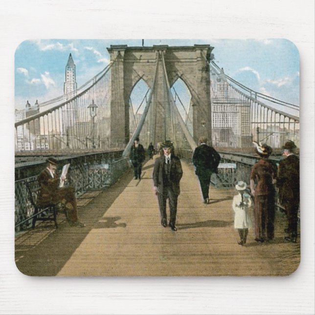 Mousepad Passeio da ponte de Brooklyn, Nova Iorque (Frente)