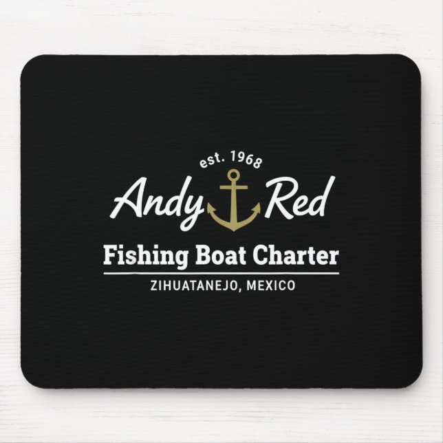 Mousepad Passeio de barco de pesca Andy Red Charter Zihuata (Frente)