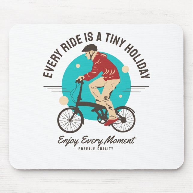 Mousepad Passeio de bicicleta - Aproveite a cada momento (Frente)