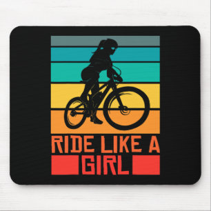 Mousepad Passeio de Bicicleta de Montanha Como Uma Garota M