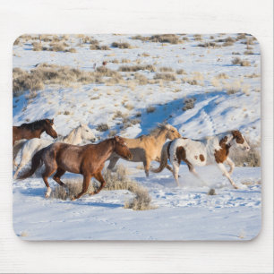 Mousepad Passeio de Cavalo no Inverno no Hideout Ranch