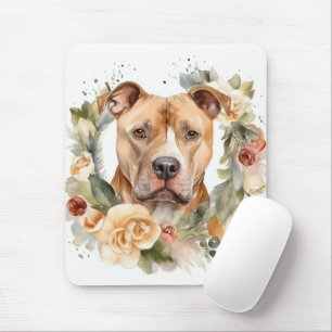 Mousepad Passeio Festivo de Pitbull de Natal