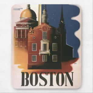 Mousepad Passeio Vintage de Paul Revere em Boston, Massachu
