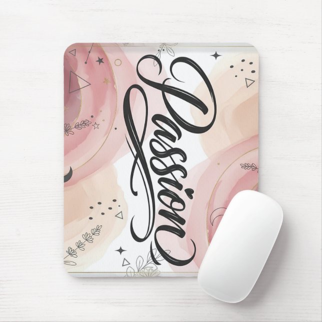 Mousepad Passion Script | Elegant Minimalist Typography (Com mouse)