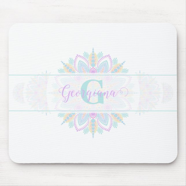 Mousepad Passo Arco-Íris Personalizado Ponto Ornamental Man (Frente)