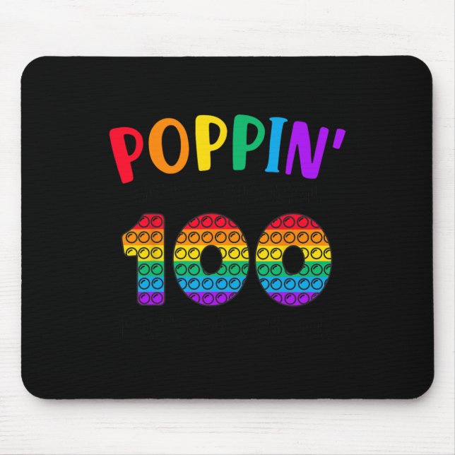 Mousepad Passo Por 100 Dias De Crianças Escolares 100º Dia  (Frente)