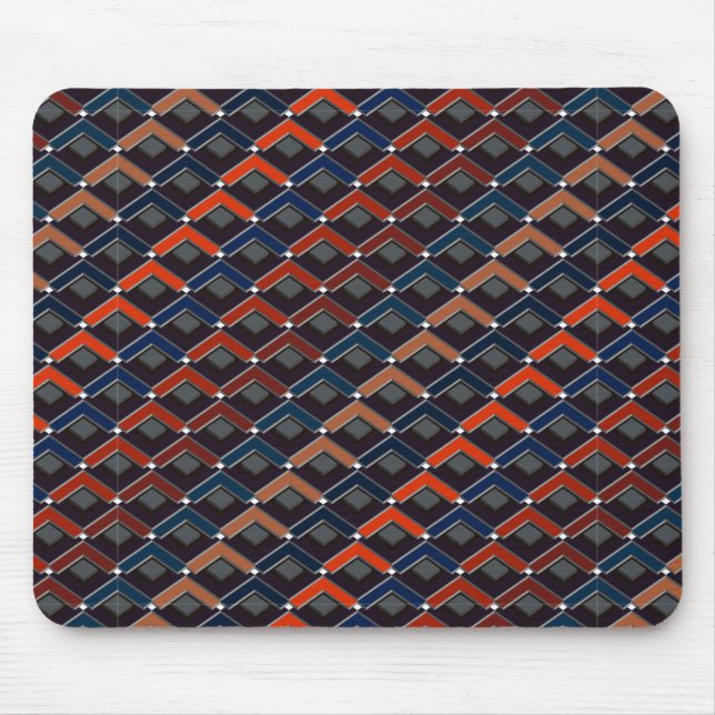 Mousepad Passos Karo ziguezague coloridos (Frente)