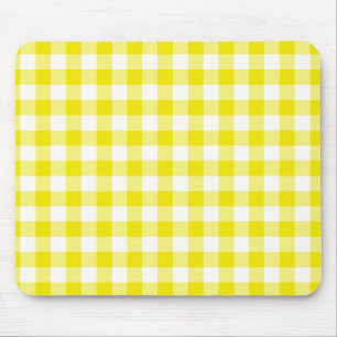 Mousepad Pasta Amarelo-Limão, Verifique o padrão Gingham