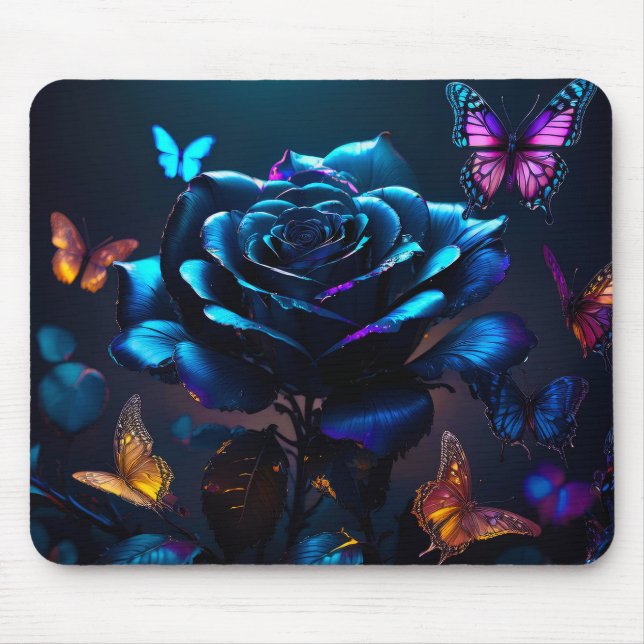 Mousepad Pasta azul do mouse místico (Frente)