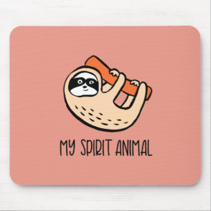 Mousepad Pasta de bocas de preguiça engraçada