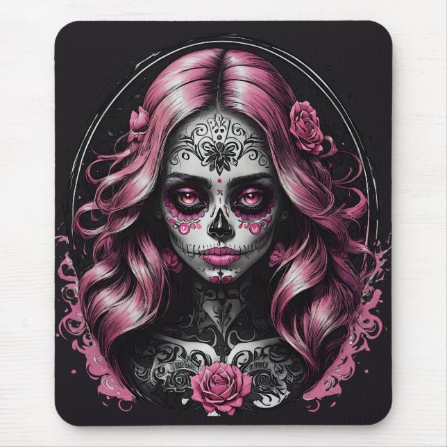 Mousepad Pasta de Cabeça de Açúcar Rosa-2 (Frente)