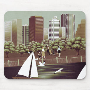 Mousepad Pasta de mouse da paisagem urbana