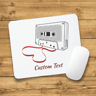 Mousepad Pasta de mouse de cassete de áudio