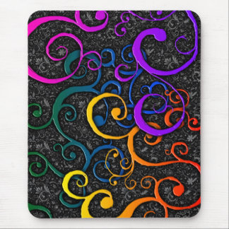 Mousepad Pasta de mouse de padrão florescente colorida