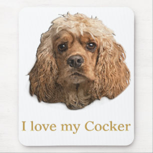 Mousepad Pasta de mouse do spaniel do Cocker