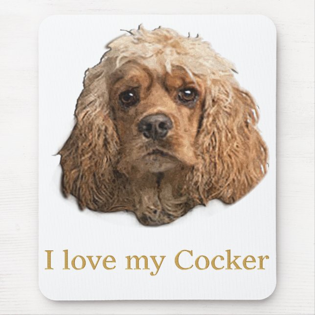 Mousepad Pasta de mouse do spaniel do Cocker (Frente)