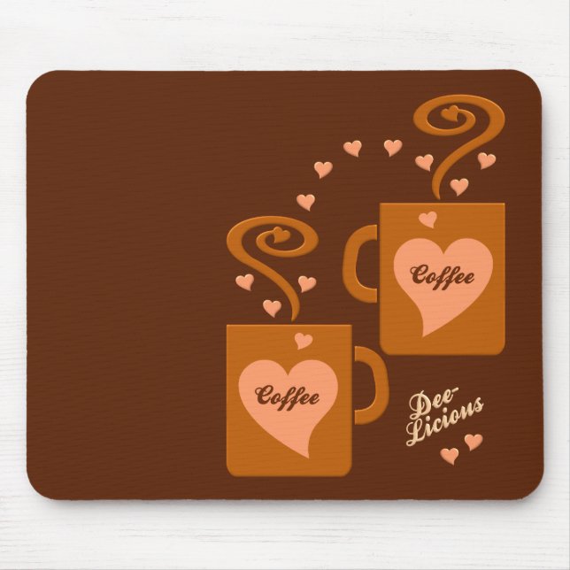 Mousepad Pasta de mouse dos amantes do café, personalizar (Frente)