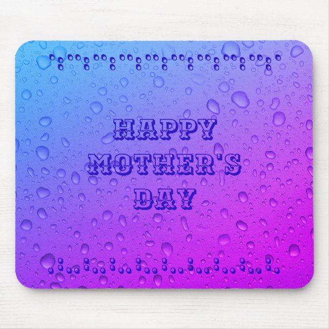 Mousepad Pasta de mouse feliz do Dia de as mães (Frente)