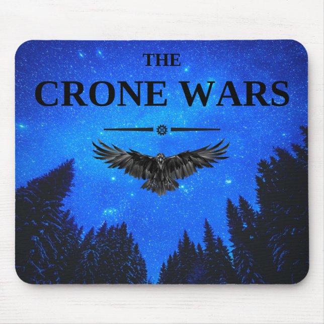 Mousepad Pasta de ouvidos das guerras de crone - corvo em v (Frente)