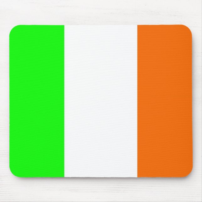 Mousepad Pasta de porcas da bandeira irlandesa (Frente)