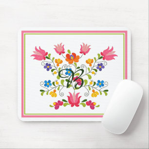 Mousepad Pasta de rato bordado floral