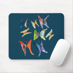 Mousepad Pasta de rato de borboletas coloridas