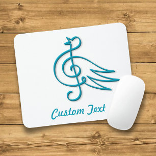 Mousepad Pasta de rato de música azul