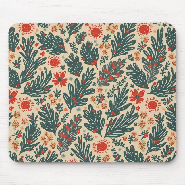 Mousepad Pasta de rato de Natal (Frente)