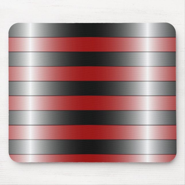 Mousepad Pasta de rato design preto e vermelho moderno (Frente)