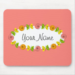 Mousepad Pasta de rato Oval Citrus Pink