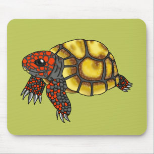 Mousepad Pasta de Tartaruga Vermelha de Cabeça de Cereja (