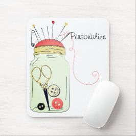 Mousepad Pasta do mouse do kit de costura de safra