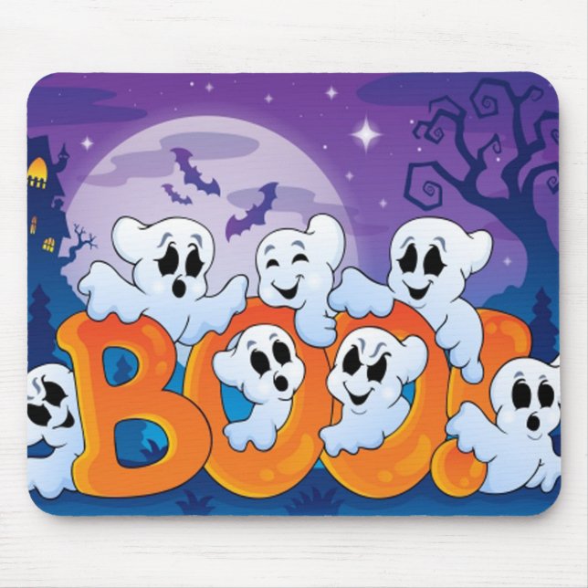 Mousepad Pasta do mouse Halloween/Cena Assombrada (Frente)