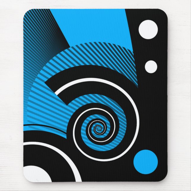 Mousepad Pasta do mouse moderna, abstrato, branco, branco,  (Frente)
