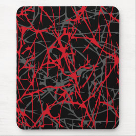 Mousepad Pasta do mouse moderna, abstrato, preto, vermelho,