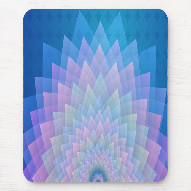 Mousepad Pasta do mouse moderna, colorida, rosa, azul (Frente)