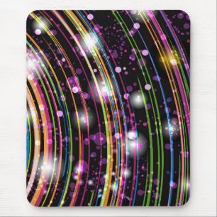 Mousepad Pasta do mouse moderna, preta, colorida