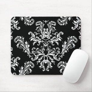 Mousepad Pasta do mouse preto e branco do damasco para inje