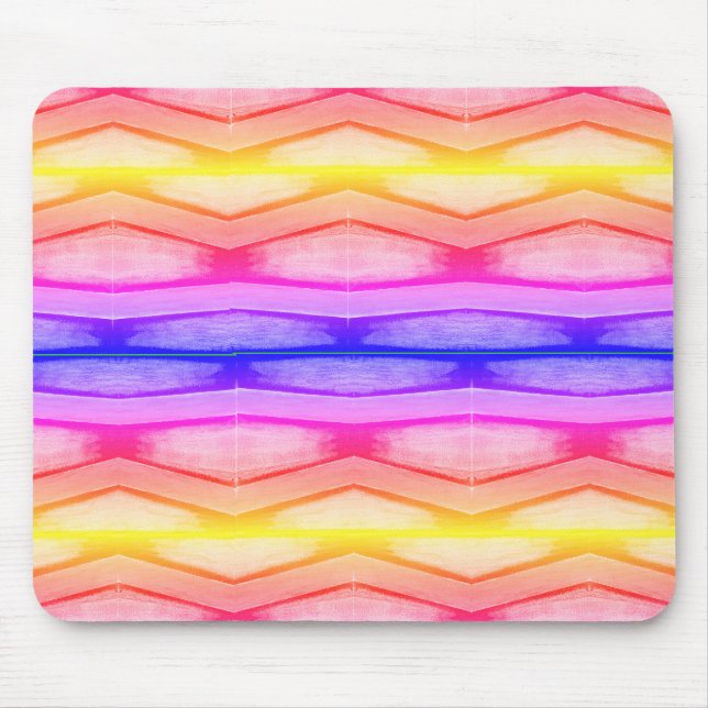 Mousepad Pasta do mouse Rainbow Chevron (Frente)